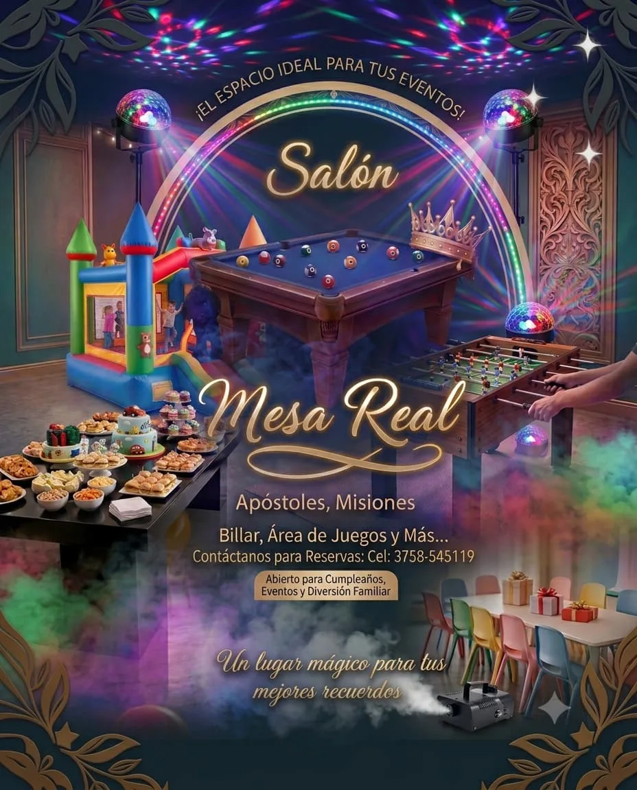 Salón Mesa Real — Emprendimientos en Apóstoles